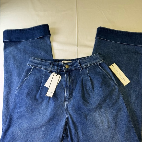 bagatelle Denim - Bagatelle Dark Blue Wide‎ Leg Jeans NEW with tags 28x31